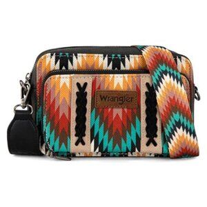 Aztec Crossbody Bag Canvas Multi Pocket Shoulder Purse Boho Wallet Women Travel